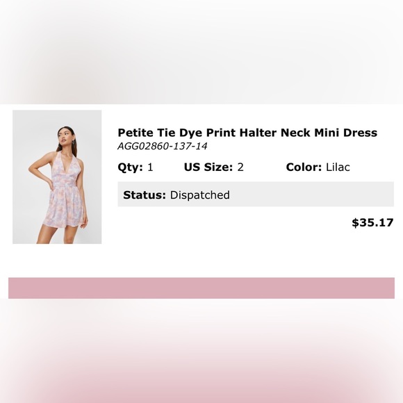 Nasty Gal tie dye halter neck mini dress - Picture 2 of 2